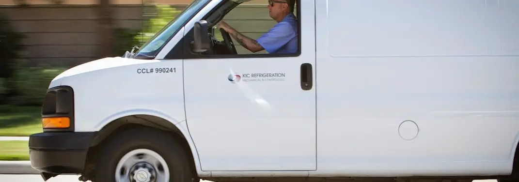 KIC Refrigeration service vehicle serving Hutto area